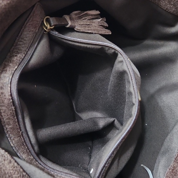 Jessica Simpson Brown and Cream Faux Leather and Sherpa Shoulder bag - Picture 9 of 16